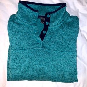 Eddie Bauer button up pullover fleece